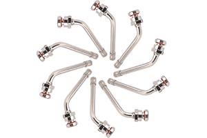 Caoeal TR545D Truck Valve Stem - (Pack of 10) 60 Degree Bend Valve Stem, Truck Tire Valve Stems Compatible with Alcoa Aluminum Wheels (22.5" and 24.5") Tubeless Trucks and Buses