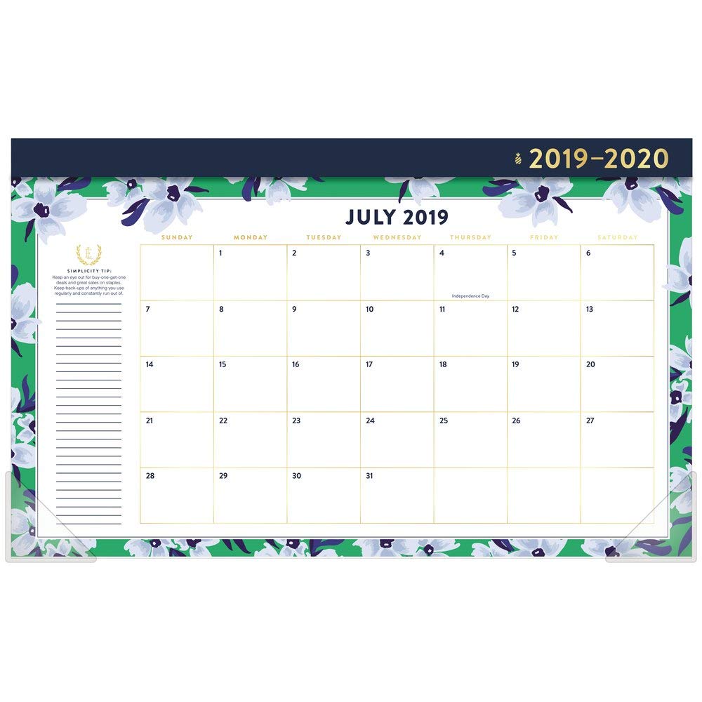 Best academic desk calendar 2019-2020 green
