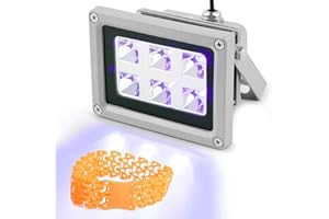 3D Printer UV Resin Curing Light for SLA/DLP 3D Printer Solidify Photosensitive Resin 405nm UV Resin with 60W Output Affect, 