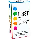 First to Worst Party Game – The Card Game About How Your Friends and Family Rank Things | Funny Ranking & Guessing Board Game