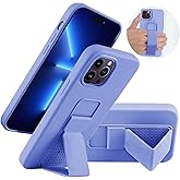 LAUDTEC Silicone Kickstand Case Compatible with iPhone 13 Pro Max,Flexible Soft Liquid Silicone Stand Case for iPhone 13 Pro Max (Purple)