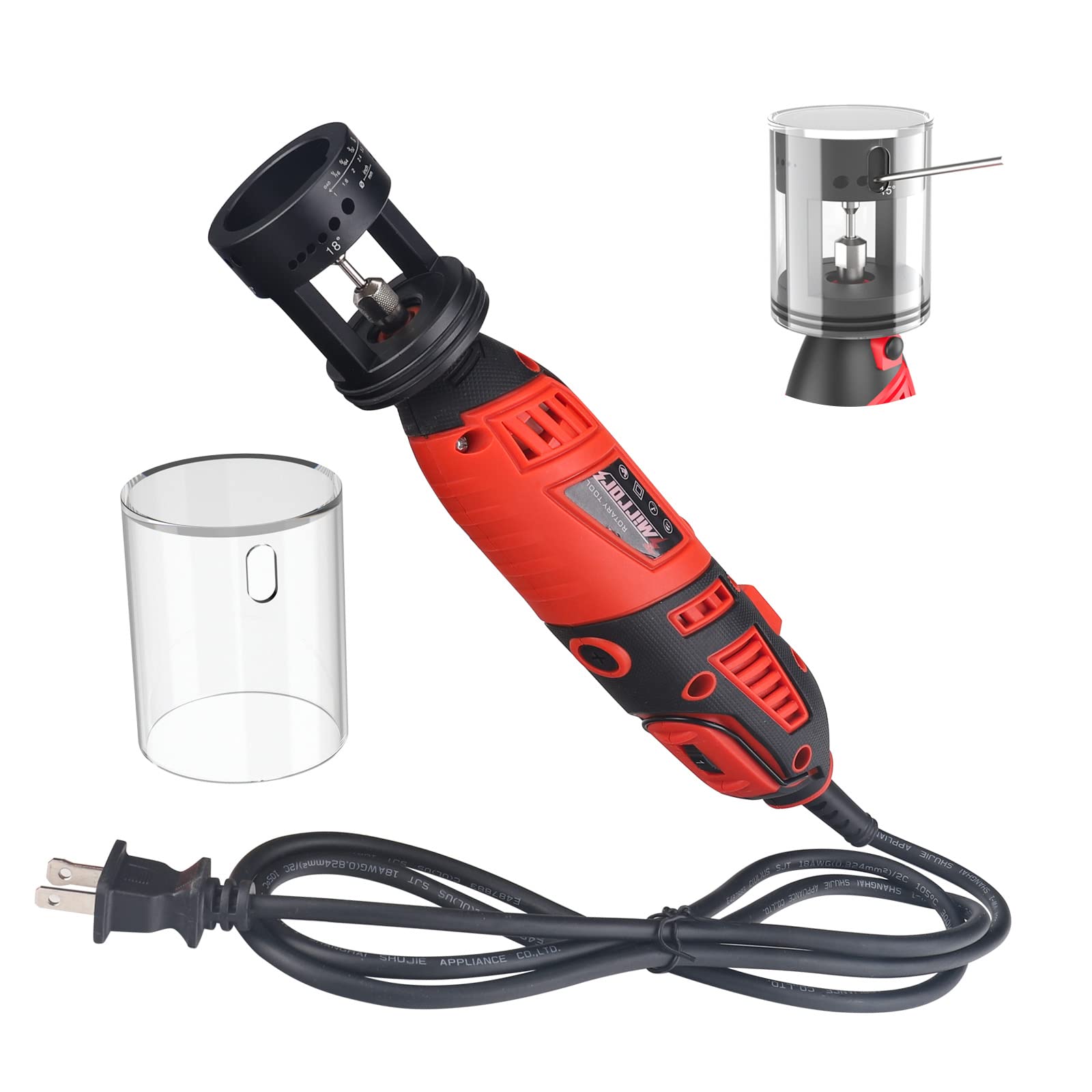 3mirrors ALUMINUM Tungsten Electrode Sharpener Grinder TIG Welding Upgrade Variable Speed Rotary Tool 24 Guides w/Dust Cover& Cut-Off Slot, Multi-Angle& Offsets, 5 Pro Diamond Wheels, 2 CNC Mandrels