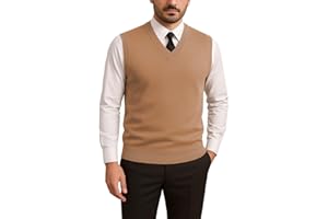 HAVYXAR Men’s V-Neck Sleeveless Sweater Vest – Solid Black Knit Vest for Men, Classic Pullover Style, Mens Sweater Vest