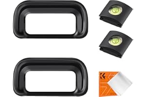 K&F Concept 2Pack Eyepiece Cover & Hot Shoe Cover Kit, Eyecup for Sony A6700 A7C II A7C R Camera Viewfinder, Viewfinder Protector Replace for Sony FDA-EP20 Eyecup