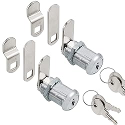 Cabinet Cam Locks Keyed Alike, 1-1/8” Cylinder