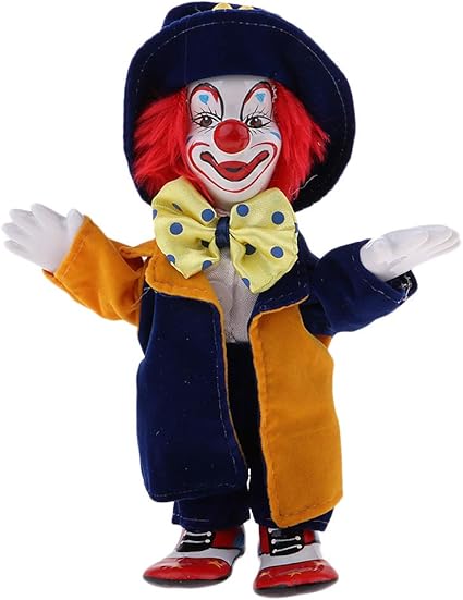 vintage porcelain clowns