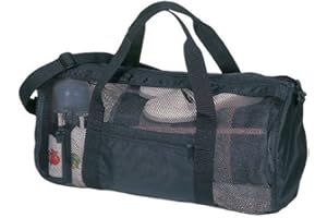 Eunicole Sport Gym Mesh Roll Bag Duffel, Easy Dry, Black