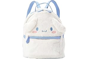 YRYBVDW 3D Kawaii White Dog Plush Mini Backpack: Perfect Cute Plush Schoolbag for Girls, Adorable Animal Cartoon Design for School, Travel, and Everyday Use, Practical and Chic Furry Bag