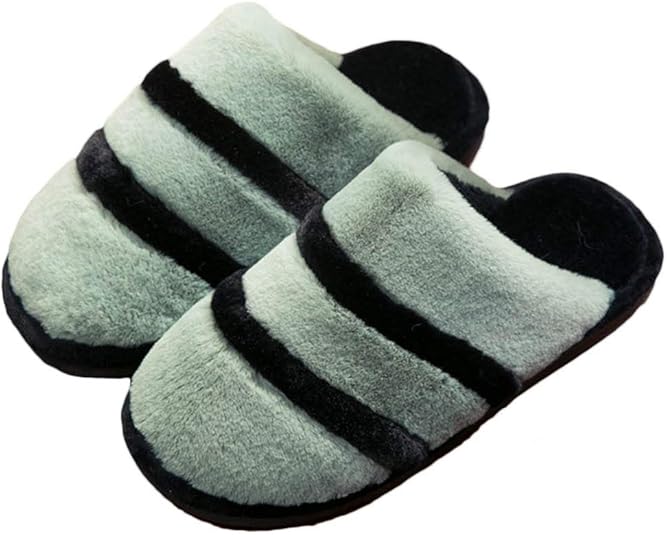 Amazon Loovo日系ストライプ男女通用秋冬スリッパ 来客用 家族用 室内履き 滑り止め カップルスリッパ 静音 防寒グッズ シューズ バッグ