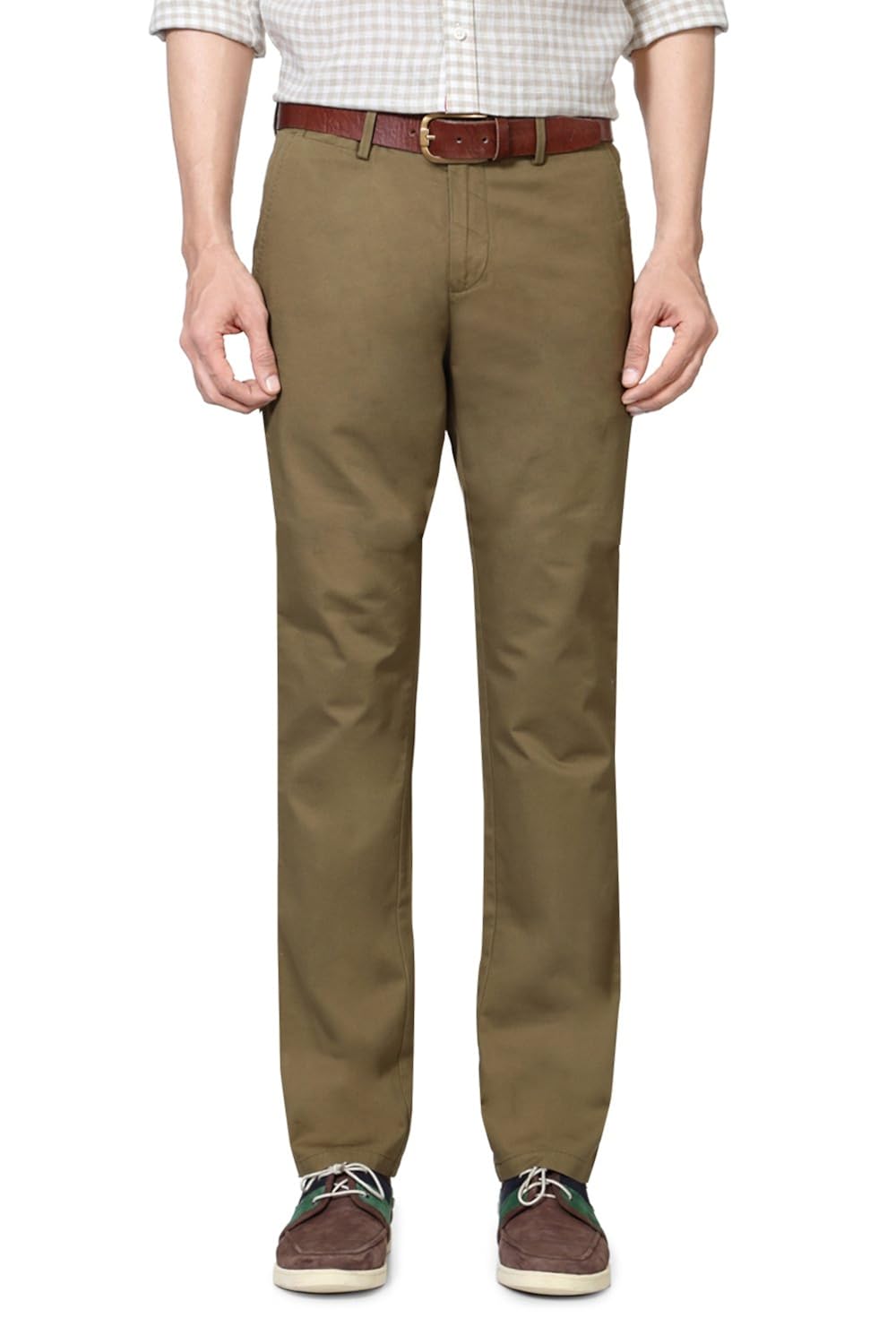 Buy Allen Solly Men Comfort Fit Pants_AMTF315G01008_46_Olive at Amazon.in