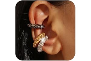 DCFYWL731 Ear Cuffs Non Piercing Aretes De Mujer Gold Chunky Earrings for Women Clip On Earrings Non Tarnish Gold Earrings Gifts Trendy Stuffers