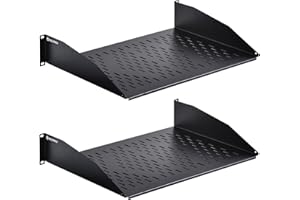RP RACKPATH RackPath 2U Cantilever Universal Rack Shelf - 14in Deep – Rackmount Shelf for 19’’ AV/Network Equipment Racks – 55lbs Capacity - 2 Pack