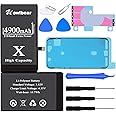 uowlbear Battery for iPhone X, Rechargeable Battery for A1865 A1901 A1902 with Complete Replacement Kits, 2 Set Adhesive Strips and Seal -0 Cycle High Capacity