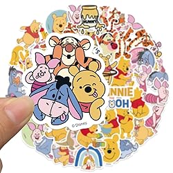 50pcs Pooh Bear Stickers for Kids Water