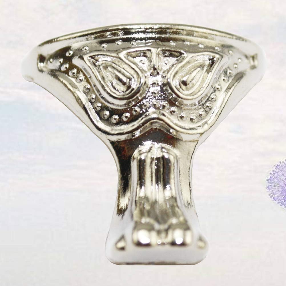 20pcs Antique Box Legs Metal Box Feet Corner Protectors Jewelry Box Chest Wood Case Legs Corner Protector Guards Silver 28x27mm - Image 5