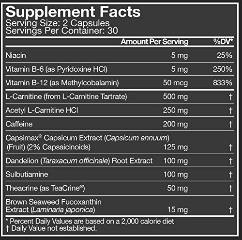 MusclePharm Shred Sport Thermogenic Fat Burner Weight Loss Supplement, 60 Count