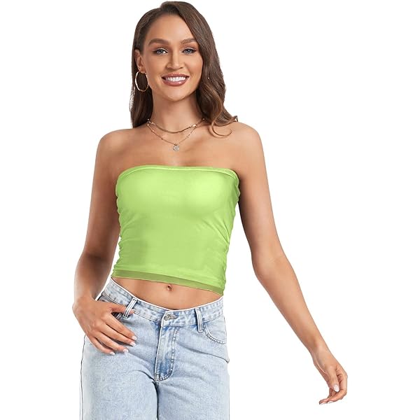 トップス BOHEMSEO TUBE TOP xigua Bohemian Style Women's Tube Top Bra,Bandeau Bra Top