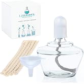 Classic Style Alcohol Burner Lamp Glass Bunsen Burners Lab Equipment Heating 150ml with 5 Free Replacement 6inch Wicks and Funnel