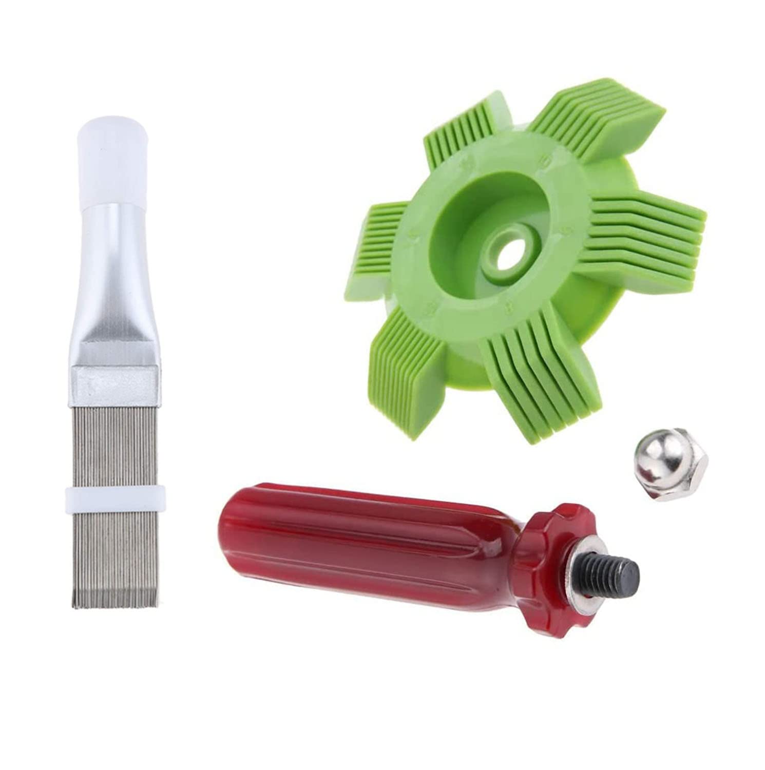 Fengxunzmm 7-029 Pack of 2 Air Conditioning Condenser Fin Comb Air Conditioning Condenser Fin Comb Stainless Steel for Cleaning Cooler Evaporator