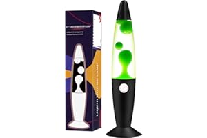 QQP Magma Lamp for Adults,Green Wax with Black Base Liquid Motion Lamps Green,Kids Room Lamp,Mood Light,Magma Night Light,Bedroom Living Room Decor