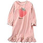 kiddook Girls Christmas Halloween Dress,Flannel Winter Long Sleeve Dresses 3-12Years