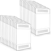 24 Pack Acrylic Wall Mounted Sign Holder Vertical Plastic Clear Frames No Drilling Wall Mounted Sign Holder with Adhesive Tape for Displaying Document Flyer Poster(Vertical Style,5 x 7 Inch)