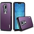 J&D Case Compatible for LG G7 ThinQ, LG G7, Heavy Duty Dual Layer Hybrid Shock Proof Protective Rugged Bumper, Purple