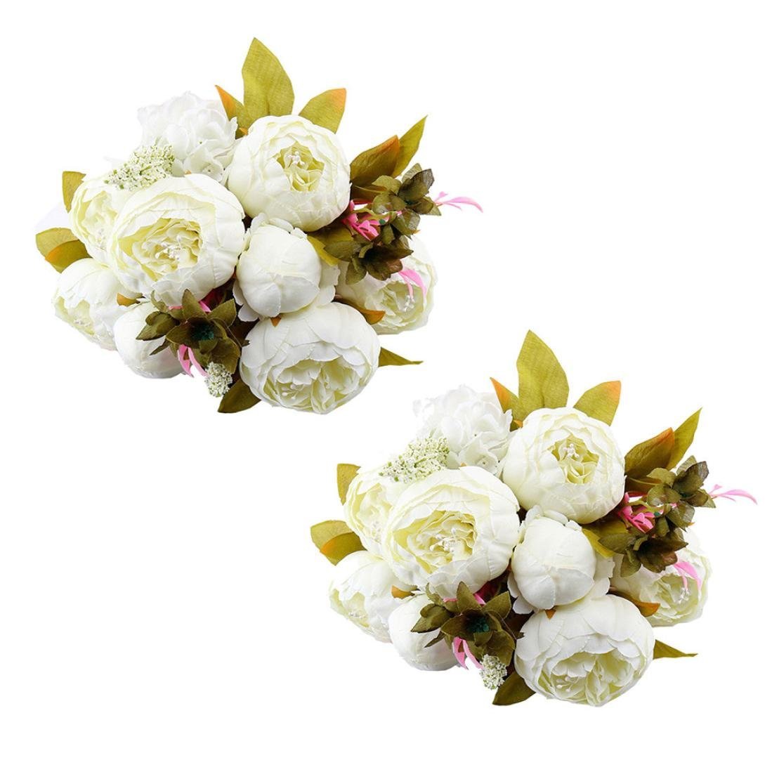 Amazoncom ZTTONE 2 Artificial Peony Wedding Flower Bush Bouquet