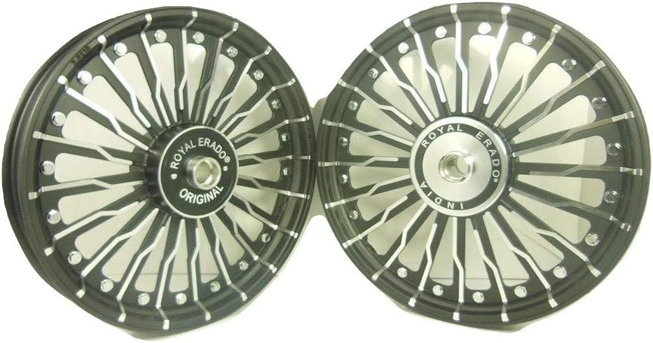 Royal Erado Harley Style 20 Spokes Alloy Wheel Front 19"Disc & Rear 18" Drum For Royal Enfield Classic Single Disc