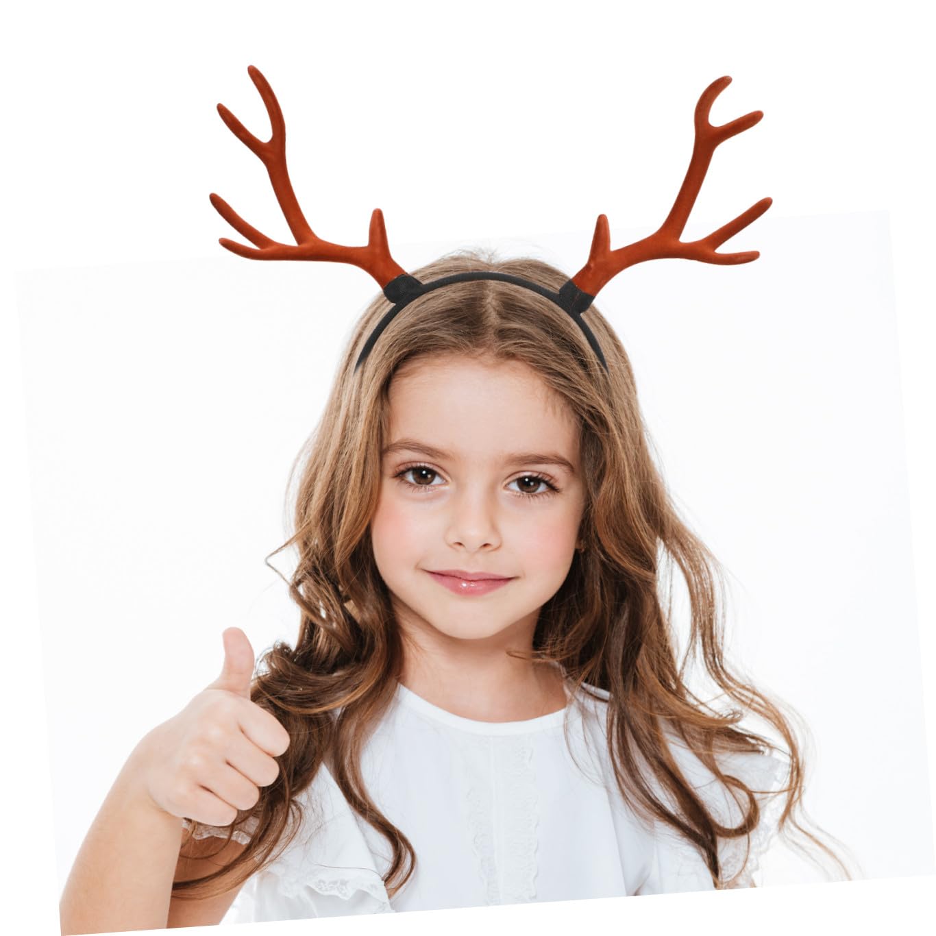 MAGICLULU Reindeer Antlers Headband Antlers Headwear Reindeer Xmas Deer Hair Hoop Reindeer Headband with Antler Christmas Costume Accessories for Xmas Party Holiday Decorations