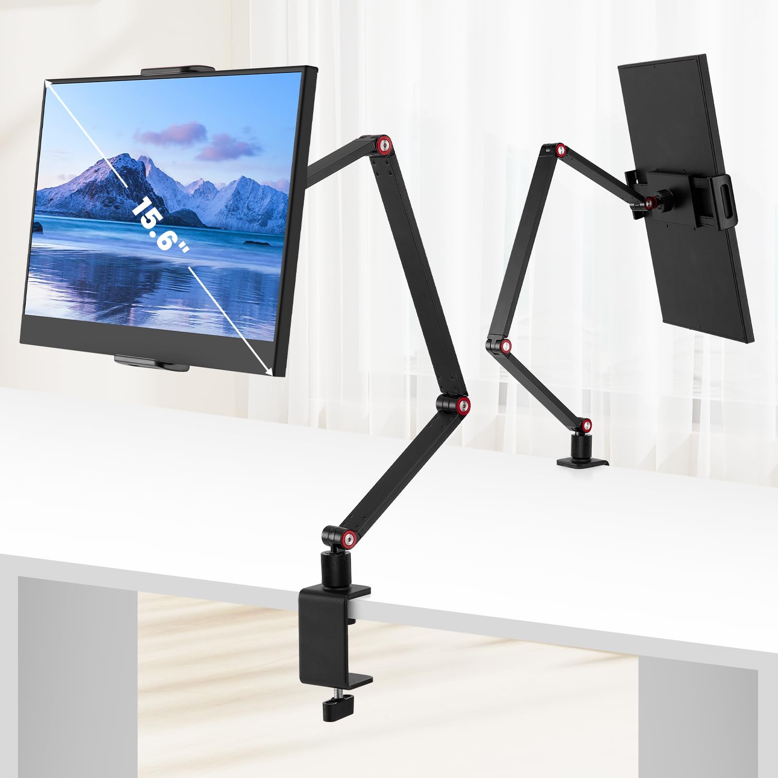 Photo 1 of Purboah Tablet Stand Holder for ipad,Portable Monitor Stand Holder 15.6'',16'',Desk Mount with 360°Rotate Base,Fits for 4.7-16" Phone,Kindle,Fire HD,Nintendo Switch