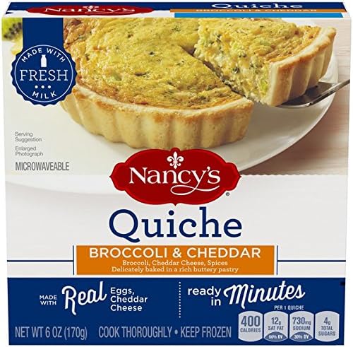 Nancys Quiche Broccoli and Cheddar, 6 Ounce (Pack of 12)