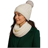 WARMIKUNA Handmade Winter Beanie and Scarf Set for Women and Girls - Artisan Wool Blend – Elegant, Soft & Sustainable Gift