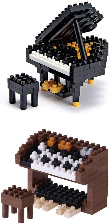 2 Musical Instruments - Organ and Piano in Nanoblocks - Bundled Set (Japan Import)