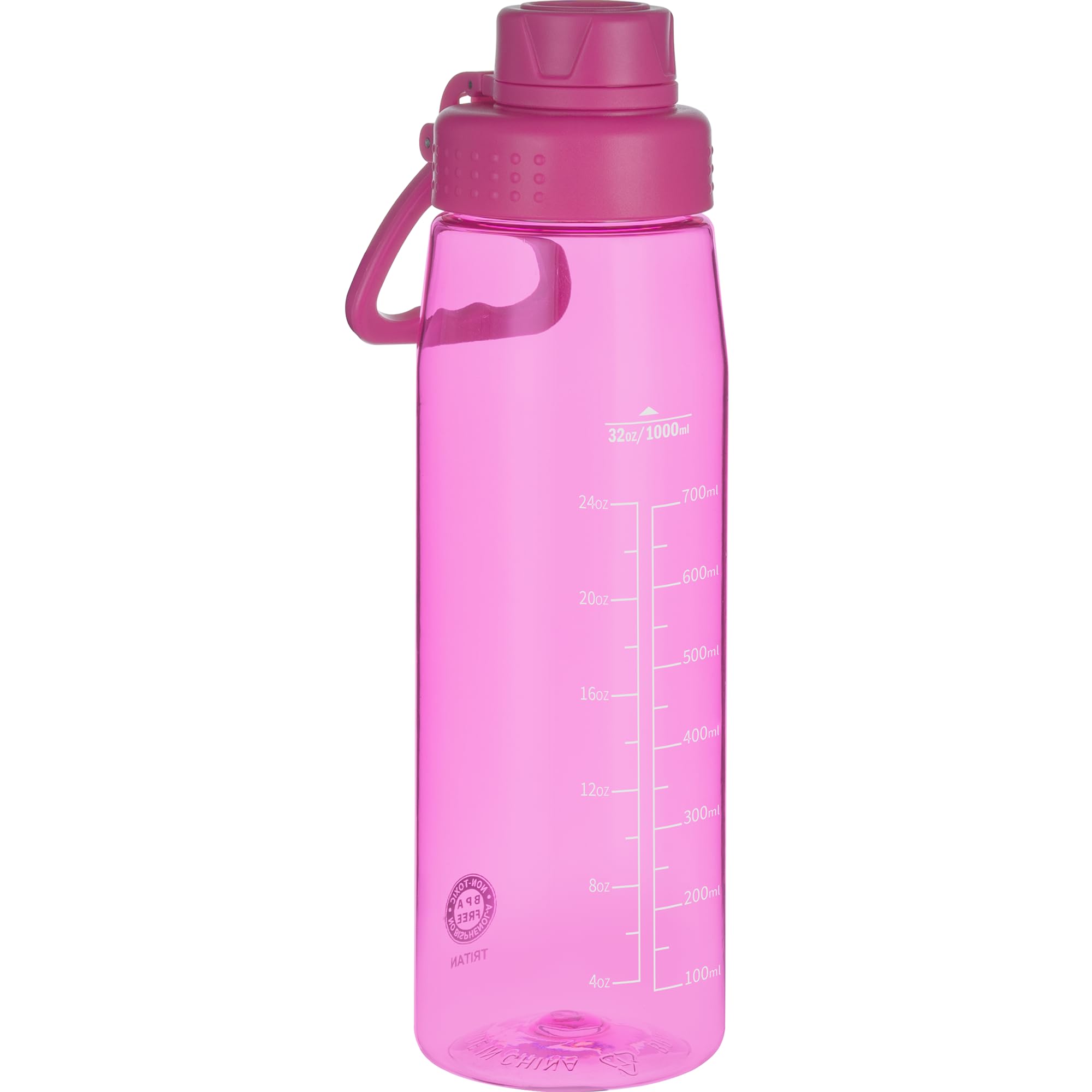 Edmyre Water Bottle 32oz, clear water bottle with