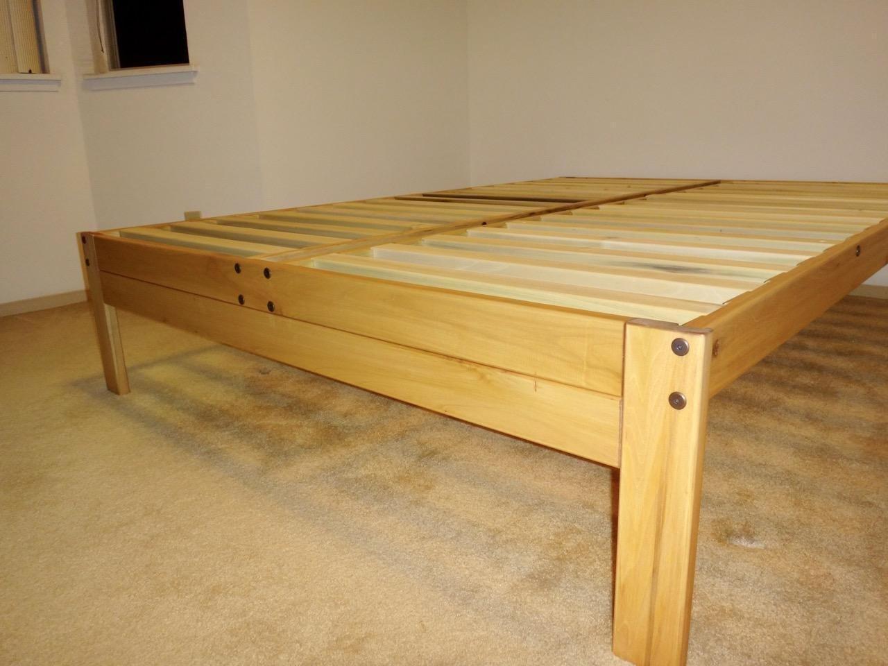 35/mo Finance KD Frames Nomad Platform Natural Poplar Bed Twin