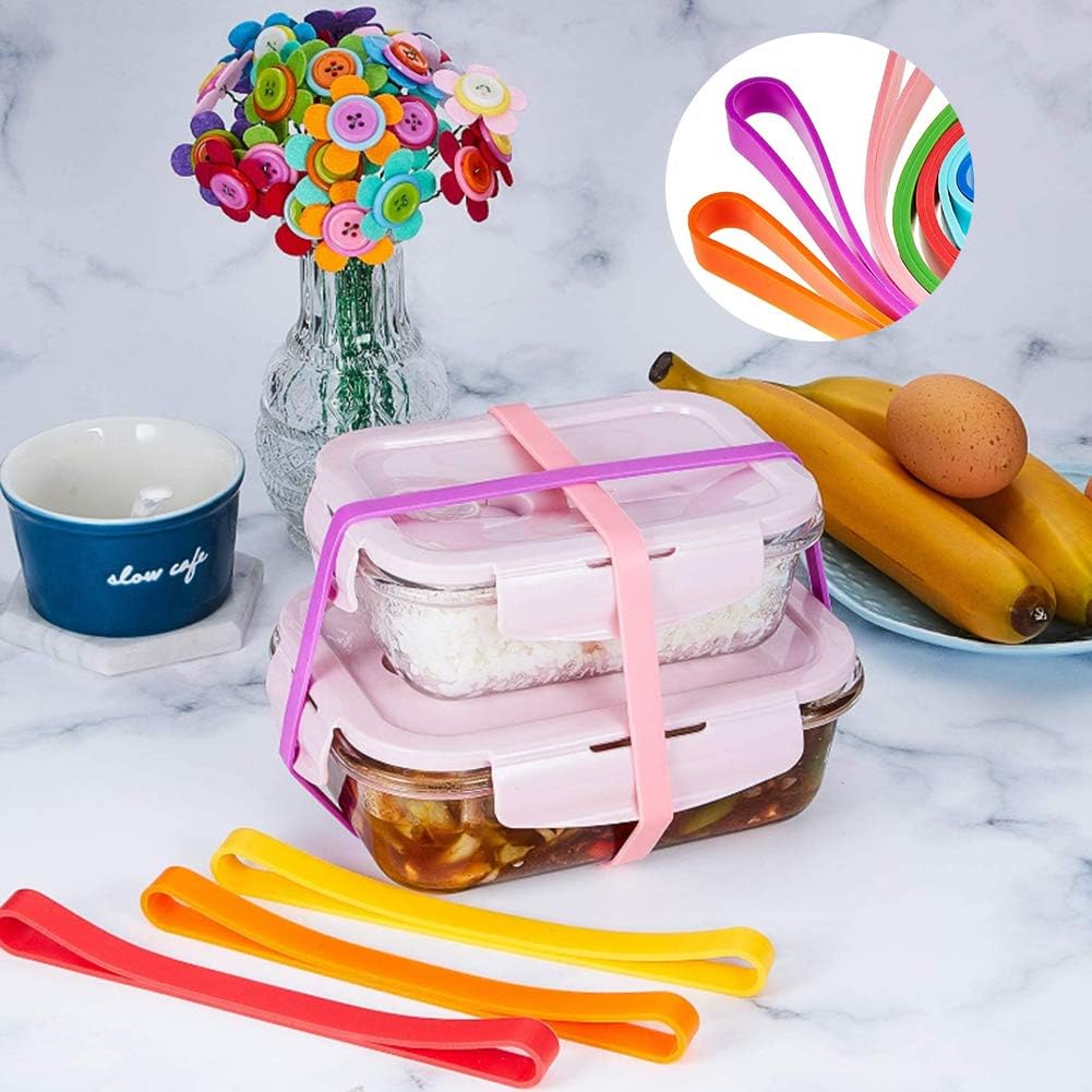 YUIP Silicone Rubber Bands Rubber Bands Rubber Bands Silicone Strap Planner Large Elastic Bands Durable Silicone Strap Silicone Strap 24 Pcs - Image 4