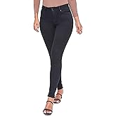 YMI Womens YMI Womens Basic 1-Button High-Rise Skinny Jean Made with Recycled Fibers