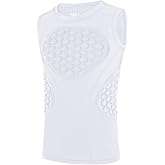 Runhit Youth Baseball Chest Protector Padded Compression Shirt Heart Rib Sternum Guard for Softball Football Lacrosse