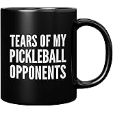Panvola Tears of My Pickleball Opponents Pickleball Gifts Sports Player Grandpa Grandma Husband Wife Mom Dad Coffee Mug Ceramic Cup Novelty Drinkware (11 oz, Black)