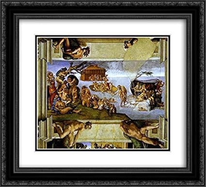Amazon Com Michelangelo 2x Matted 24x20 Black Ornate Framed Art