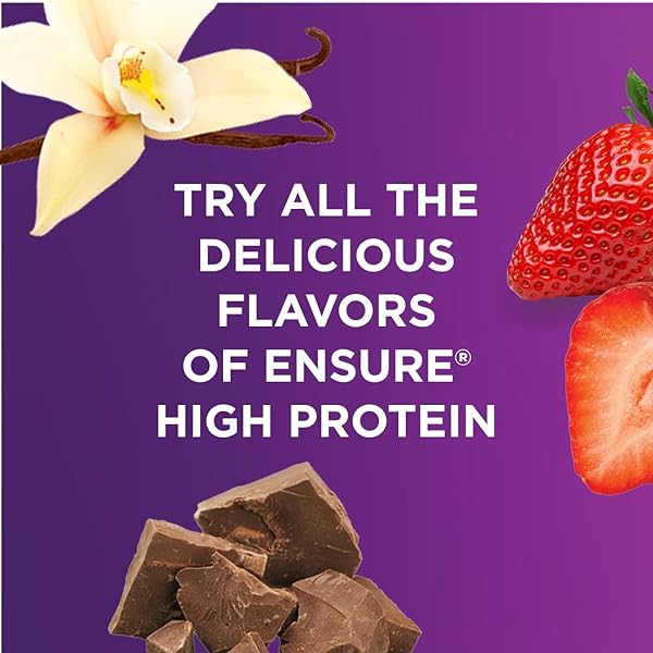 ENSURE HIGH PROTEIN STRAWBERRY NUTRITION SHAKE, READY TO DRINK, 16G PROTEIN AND 27 VITAMINS AND MINERALS, 8 FL OZ, 24 PACK