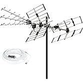 Five Star Outdoor TV Antenna 2024 Newest Version 200 Miles Long Range Upgraded Yagi HD VHF UHF Support ATSC 3.0 and 4K Broadc