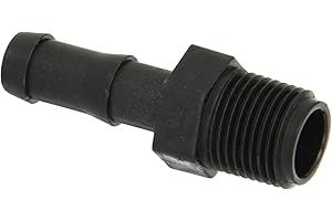 BANJO CORP Banjo HB050 Polypropylene Hose Fitting, Adapter, 1/2" NPT Male x 1/2" Barbed