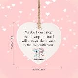 NQEUEPN Best Friend Ornament White Ceramics Heart Pocket Hug Keepsake 7.2x6.5cm view 2