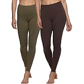 Felina Velvety Super Soft Lightweight Leggings 2 Pack - Yoga Pants, Workout Clothes