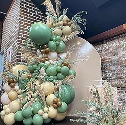 KALOR 18 Inch Bean Green Balloons, 10 Pcs Matte