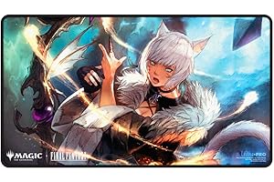 ULTRA PRO Final Fantasy x Universes Beyond Y'shtola, Secret Seeker Black Stitched Playmat for Magic: The Gathering