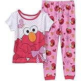 Sesame Street Elmo Little Girls Toddler Cotton Pajama Set