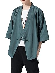 Men's Japanese Kimono Cardigan Loose Cotton Linen